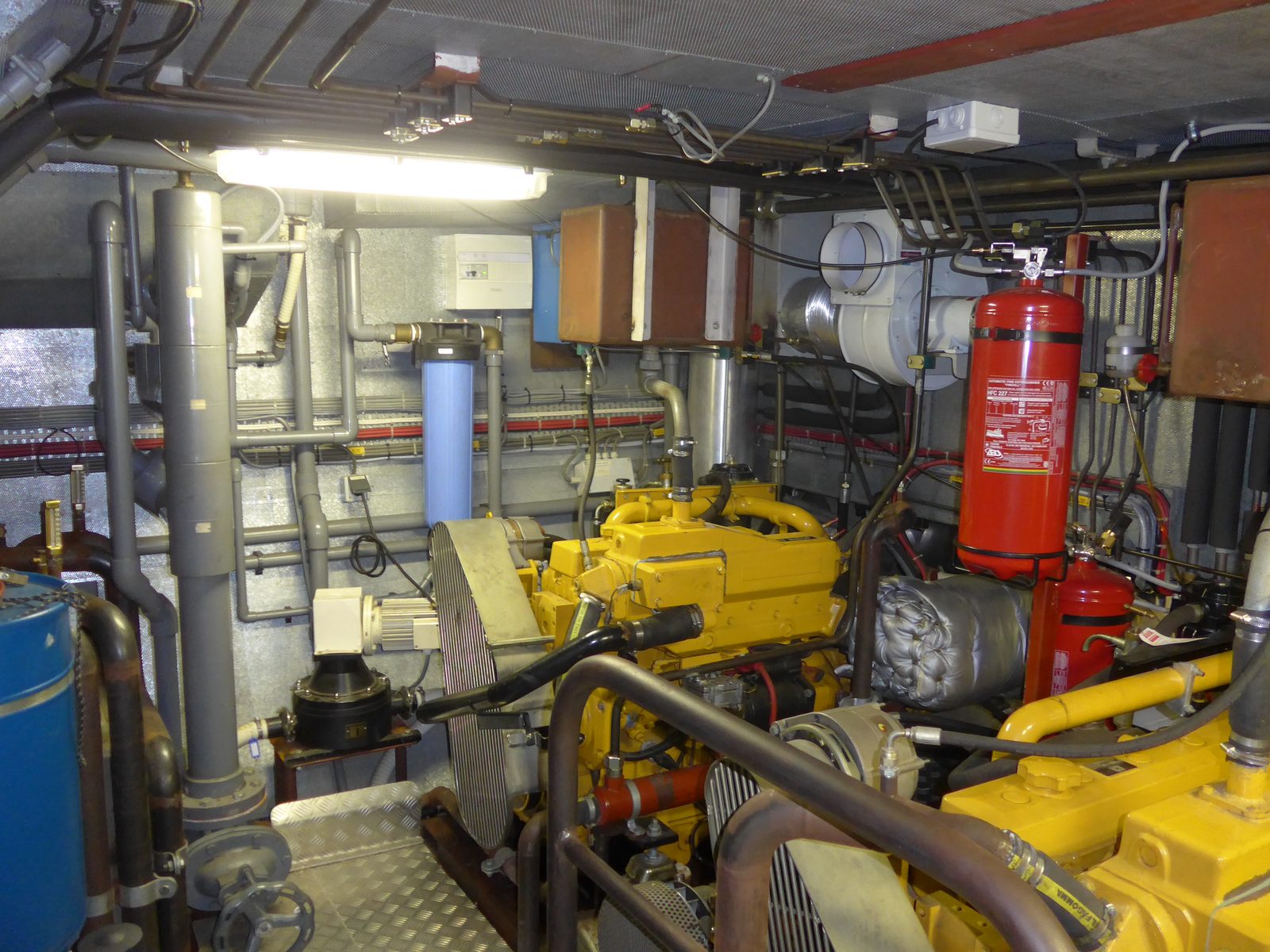 Technical inspection in an engine room